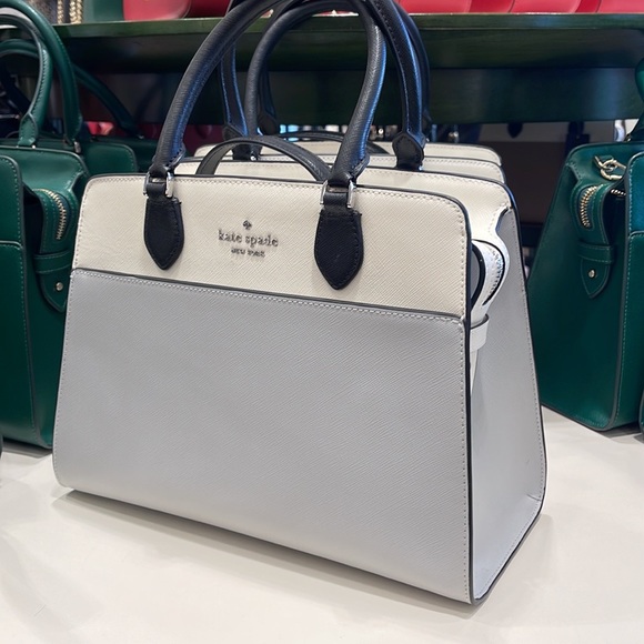 kate spade Handbags - Kate Spade Madison Colorblock Saffiano Leather Medium Satchel
Platinum Grey
NWT